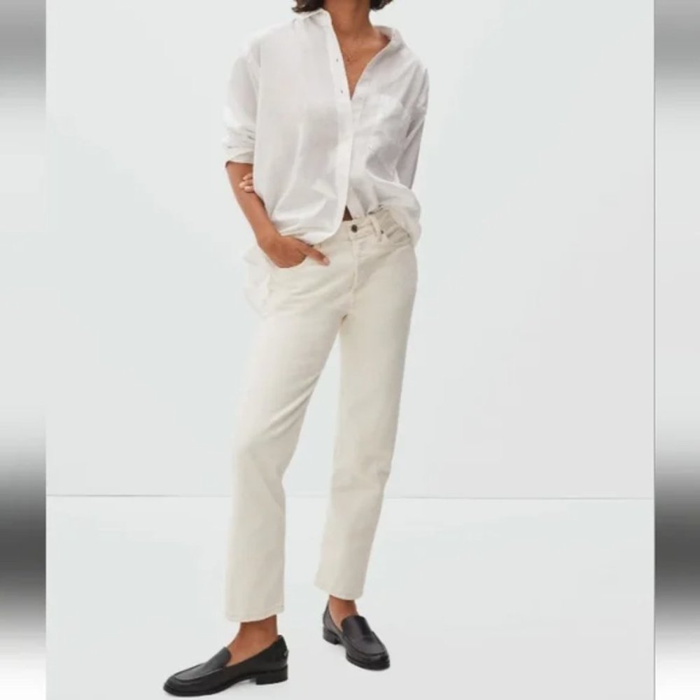 Everlane The Rigid Slouch Jean Organic Cotton 23 Regular Ecru